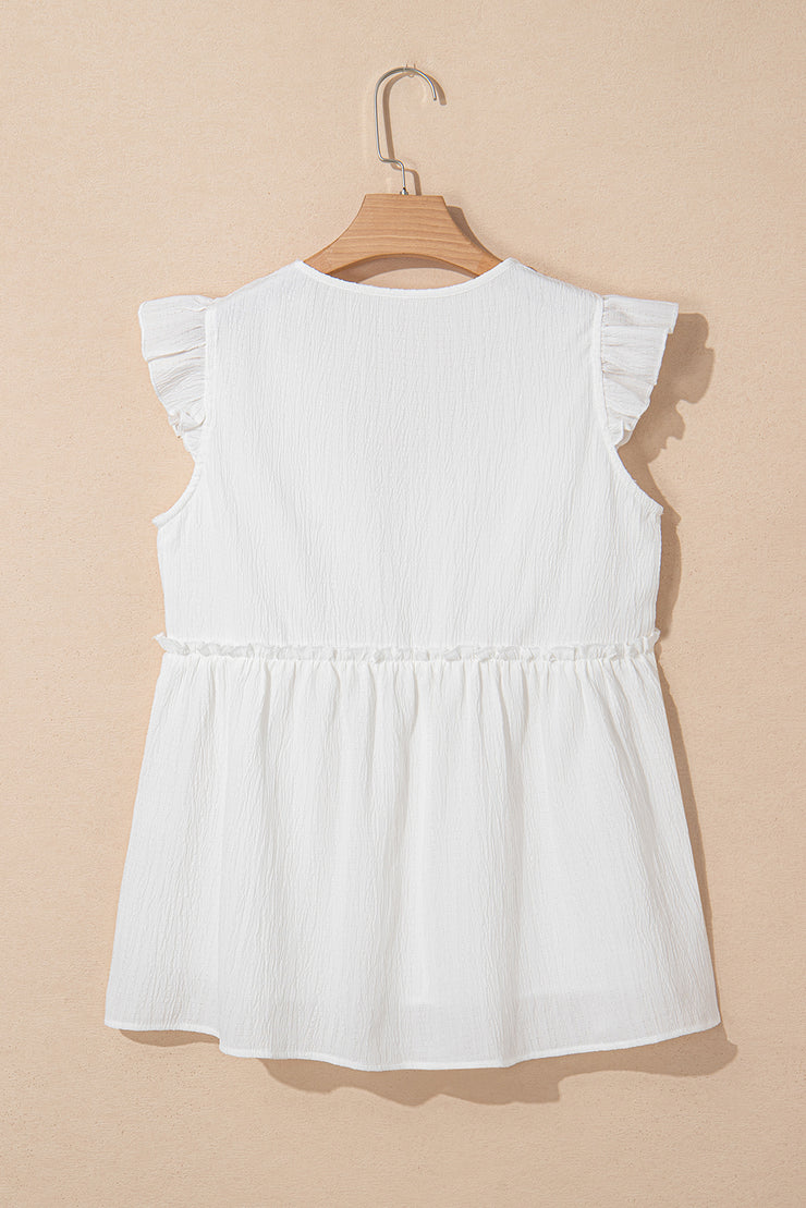 Textured Ruffled Flowy Top