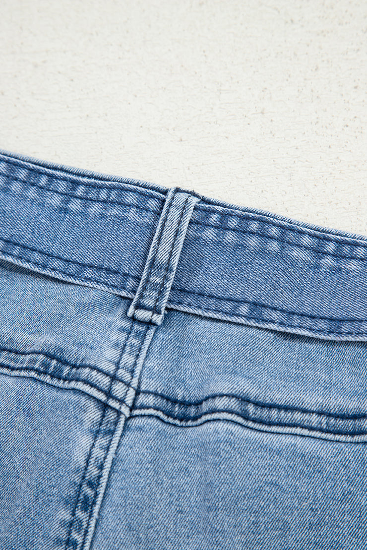 Western Bow Wide Leg Jeans