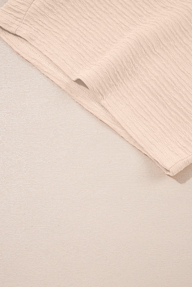 Textured V Neck Lounge Set