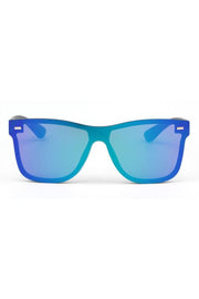 Flat Top Mirrored Rectangle Unisex Sunglasses