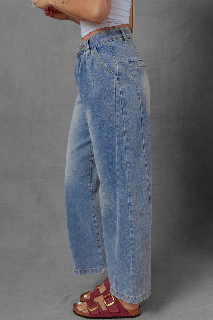 Ashleigh Pleated Wide Leg Jeans