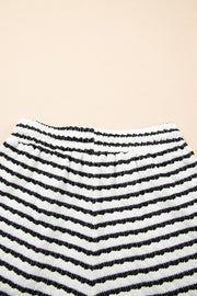 Striped Drawstring Shorts and Top Set