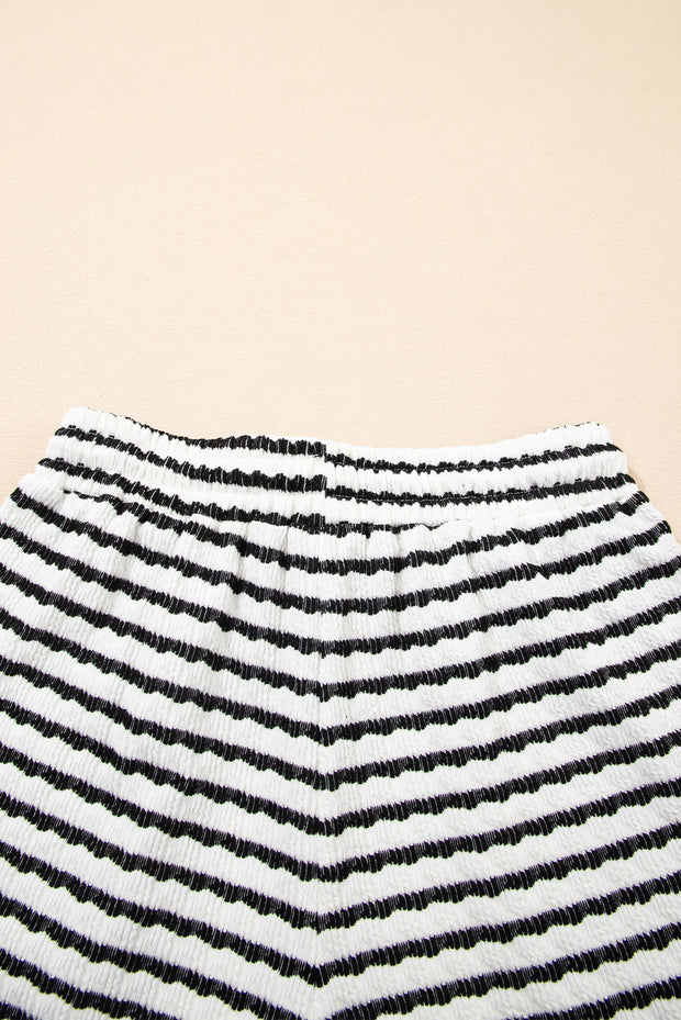 Striped Drawstring Shorts and Top Set