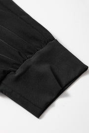Black Elastic High Waist Pocketed Cargo Joggers