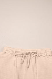 Textured V Neck Lounge Set