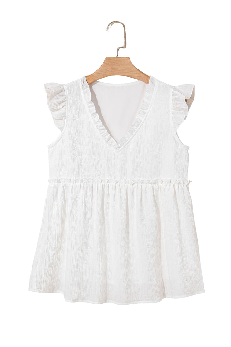 Textured Ruffled Flowy Top