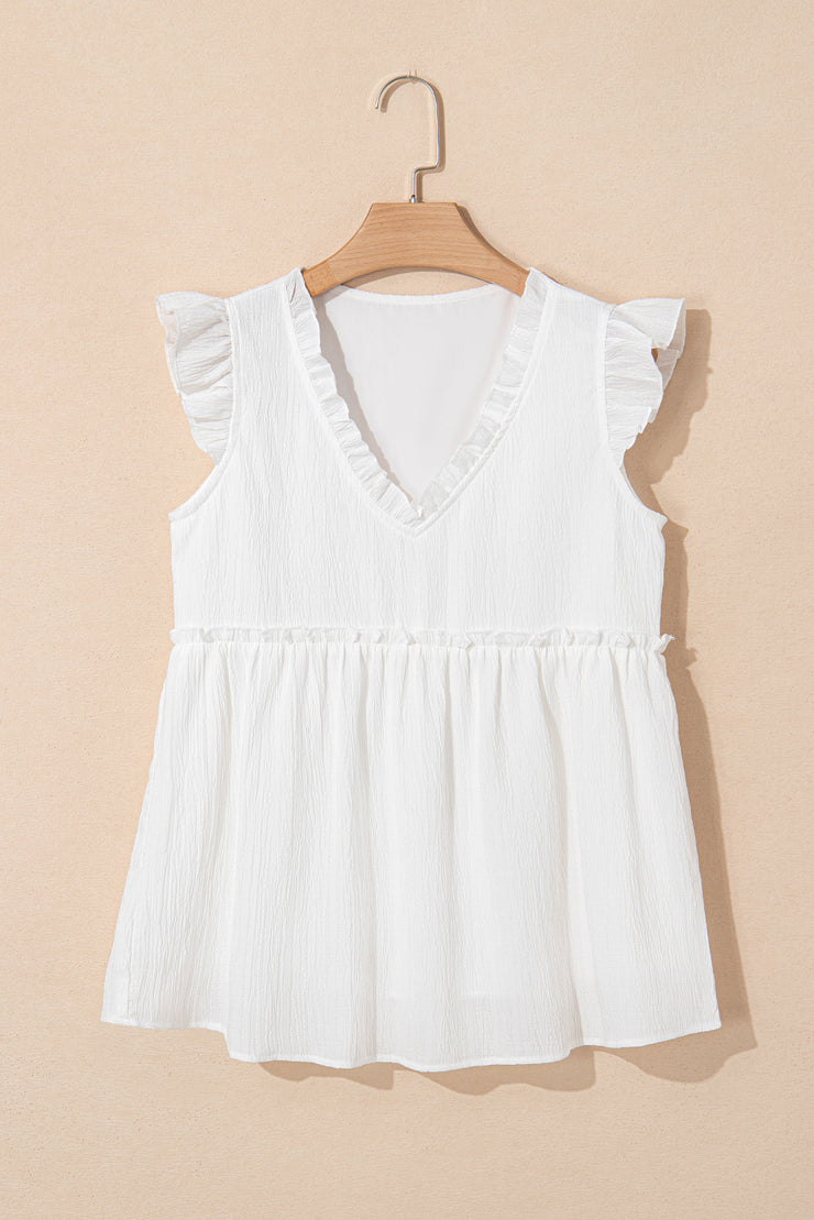 Textured Ruffled Flowy Top