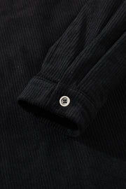 Black Corduroy Shift Mini Dress
