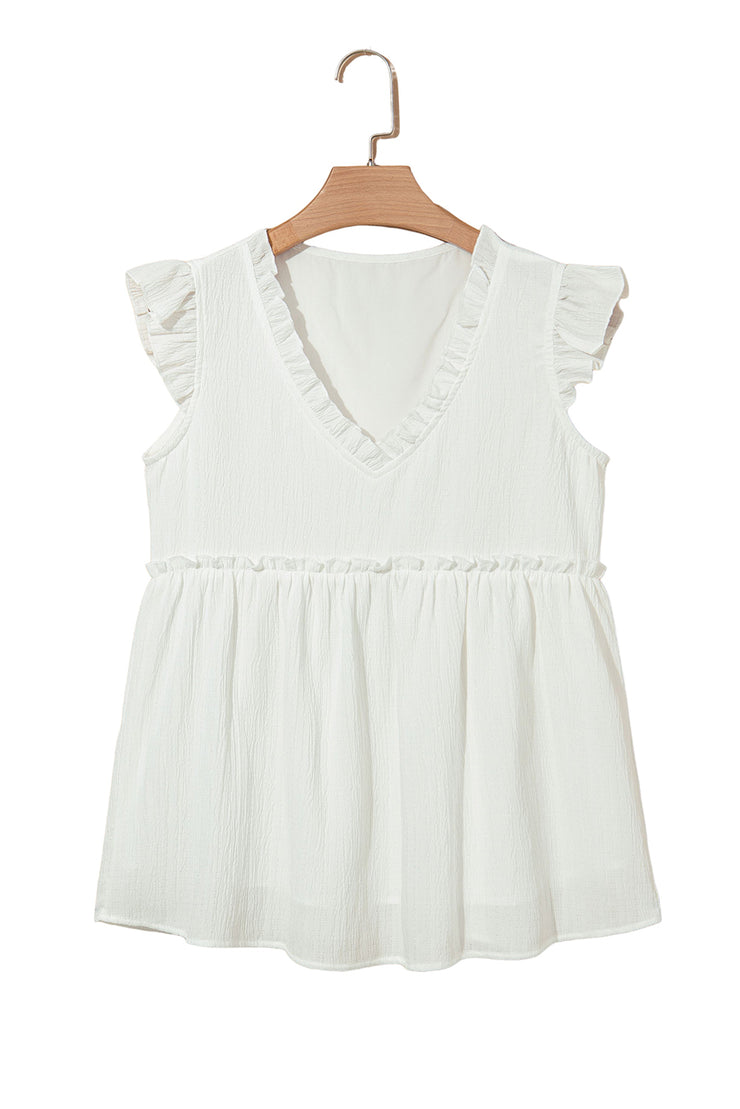 Textured Ruffled Flowy Top