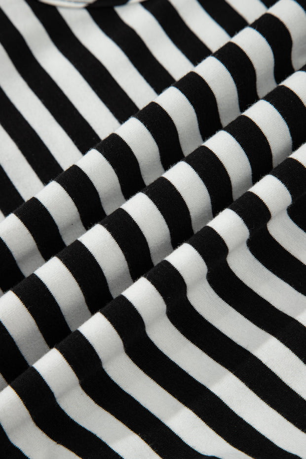 Black Stripe Sleeveless Dress
