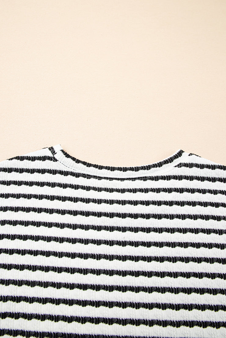 Striped Drawstring Shorts and Top Set
