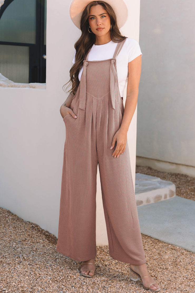 DUNE Corded Adjustable Straps Wide Leg Loose Overall