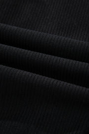 Black Corduroy Shift Mini Dress