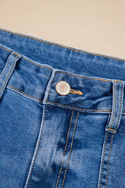 Cropped High Rise Wide Leg Jeans