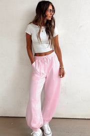 Light Pink Drawstring Joggers