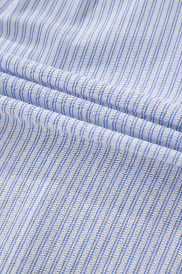 Striped Ruffled Button up