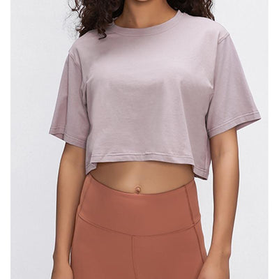 CROPPED T - PINK TAUPE