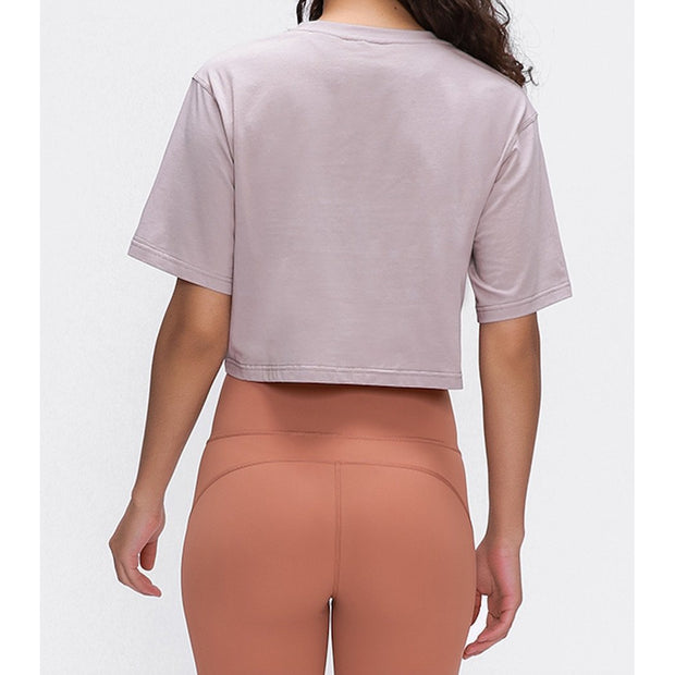CROPPED T - PINK TAUPE