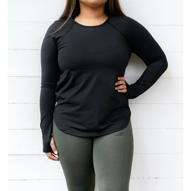 TEMPO LONG SLEEVE TEE - BLACK